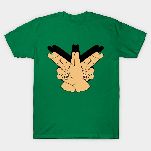 Bird Hand Sign T-Shirt by inotyler